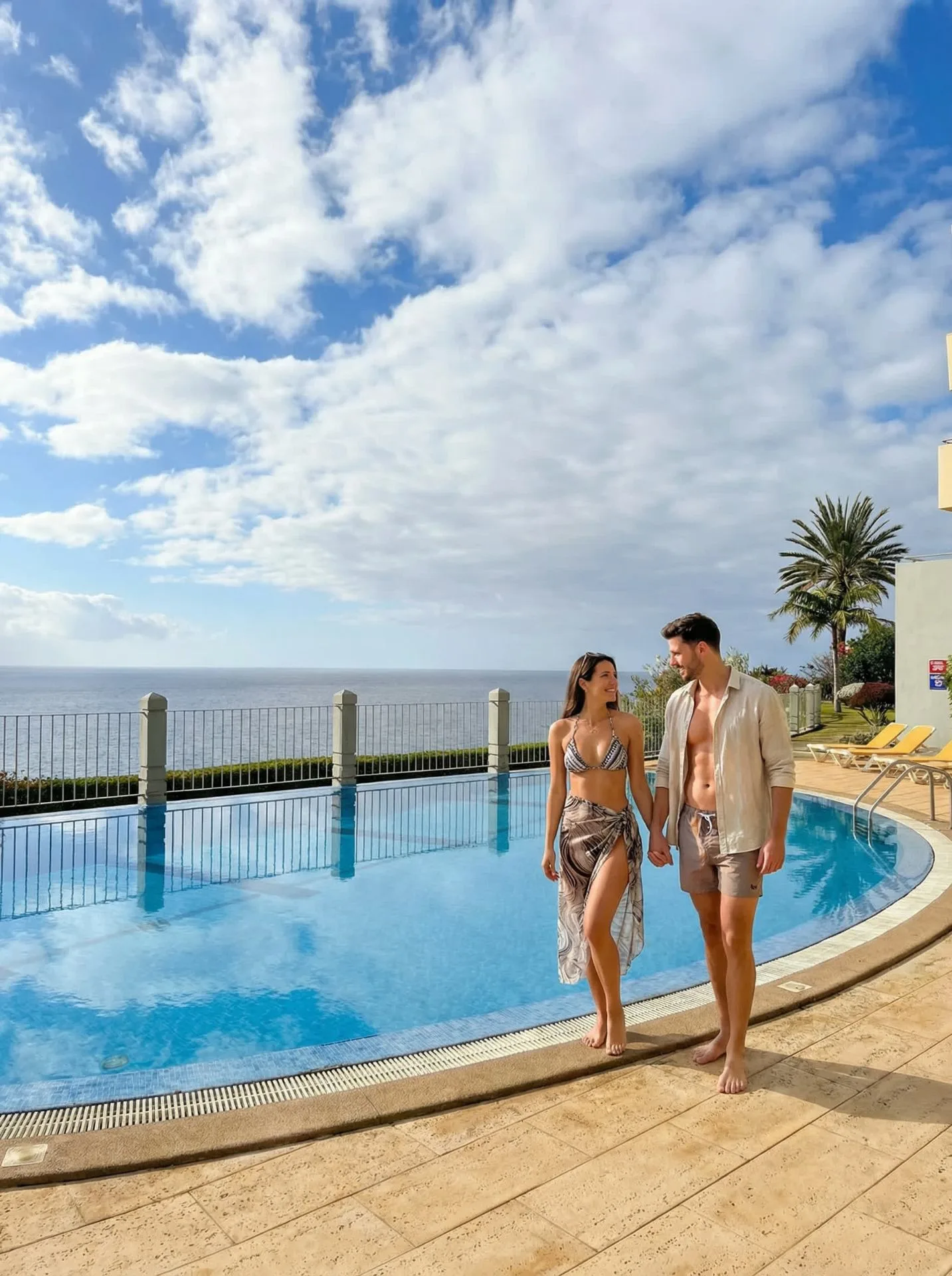 Elegantes Paar genießt einen Luxusurlaub in Portugal