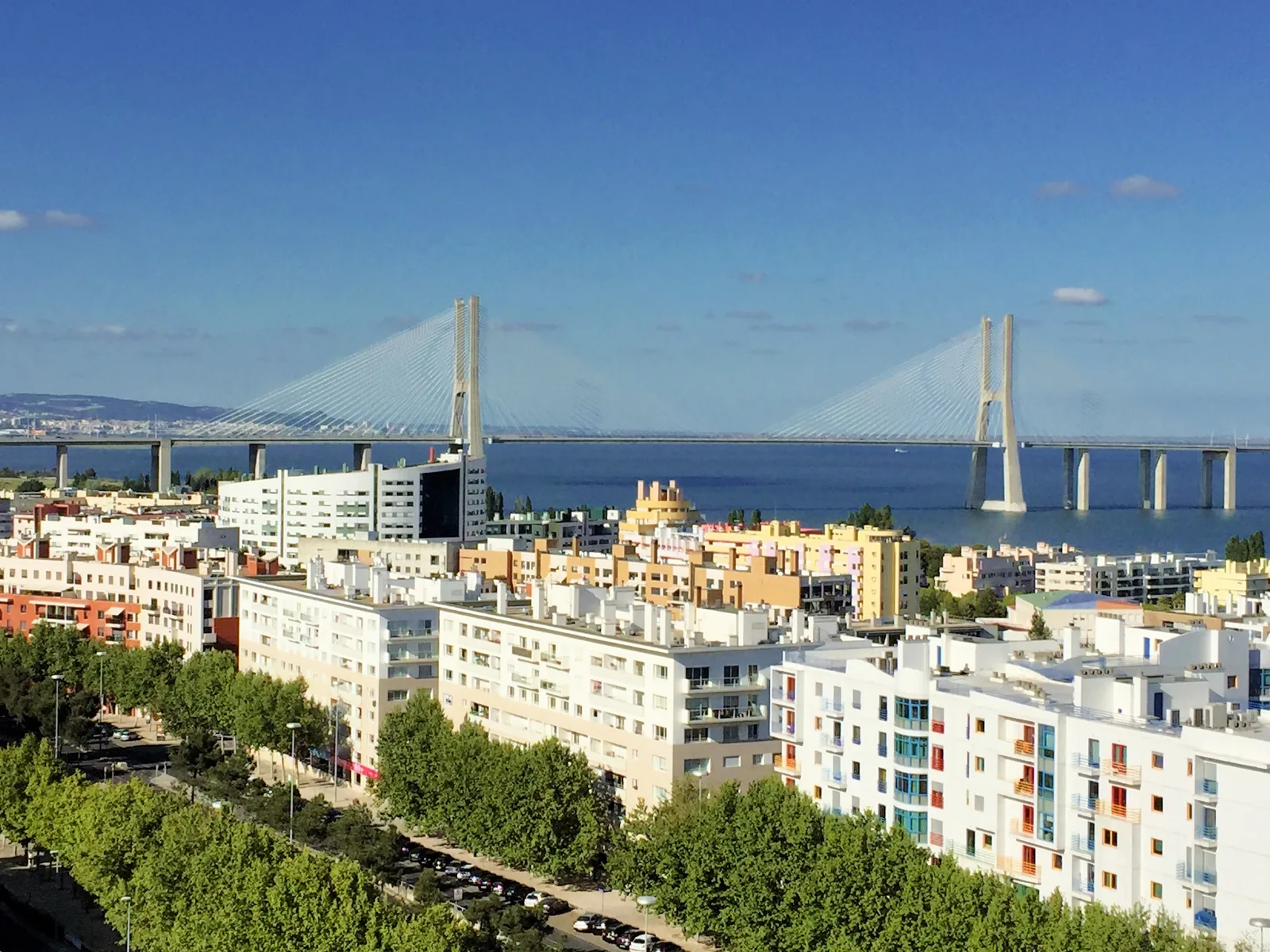 River view from the Riverside apartment terrace, Parque das Nações, Lisbon