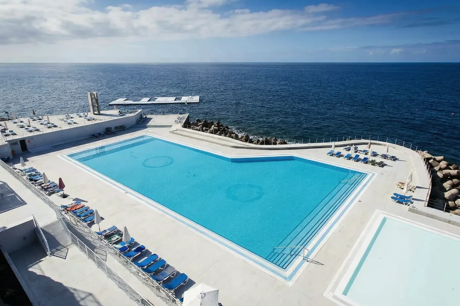 The main pool of the Lido bathing complex with its sea platform